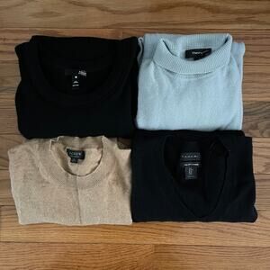 Lot 9 Premium Fiber Sweaters Cashmere Merino Wool Crafting Unraveling Felting